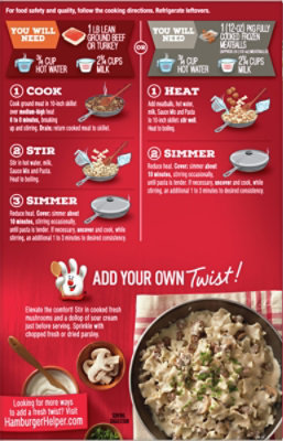 Betty Crocker Hamburger Helper Stroganoff Box - 6.4 Oz - Image 6
