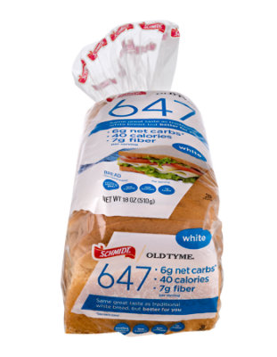 Schmidt Old Tyme 647 White Low Calorie Keto Bread Loaf - 18 Oz - Image 3