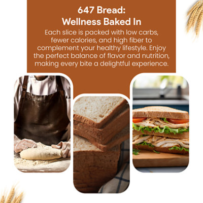 Schmidt Old Tyme 647 Wheat Low Calorie Keto Bread Loaf - 18 Oz - Image 2