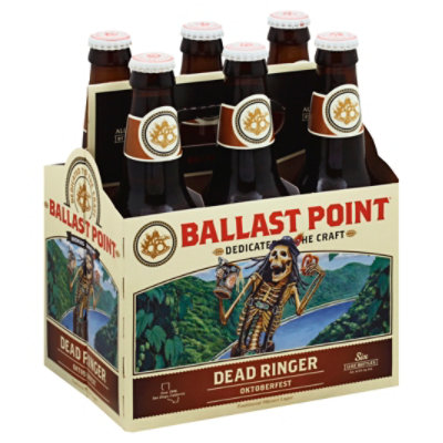 Ballast Point Dead Ringer Oktoberfest Lager Craft Beer Bottles 6.0% ABV - 6-12 Fl. Oz.