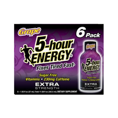 5-hour ENERGY Grape Extra Strength Shot - 6-1.93 Fl. Oz. - Image 1