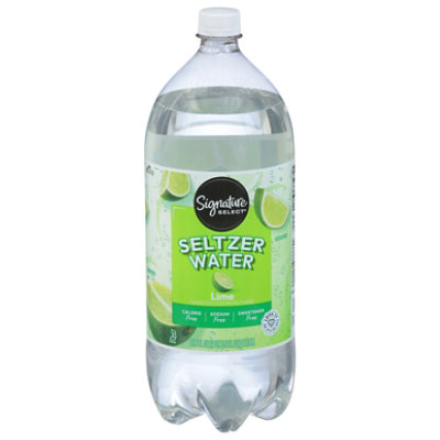 Signature SELECT Lime Seltzer Water - 2 Liter - Image 3