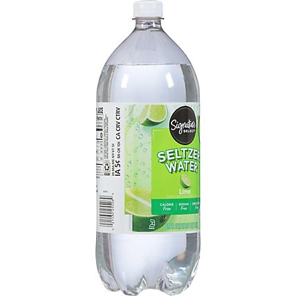 Signature SELECT Seltzer Water Lime - 2 Liter - Image 6