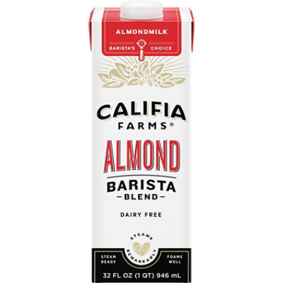 Califia Farms - Unsweetened Almond Barista Blend Almond Milk, 32 Oz (Pack  Of 6), Shelf Stable, Dairy Free, Plant Based, Vegan, Gluten Free, Non GMO