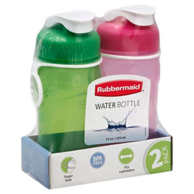 Rubbermaid Refill Reuse Water Bottles with Squirt-Top Lid, BPA