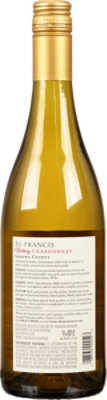 St Francis Buttery Chardonnay Wine - 750 Ml - Image 4