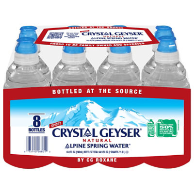 Crystal Geyser Spring Water Natural Alpine - 8-8 Fl. Oz. - Image 1