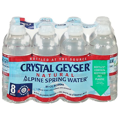 Crystal Geyser Spring Water Natural Alpine - 8-8 Fl. Oz.