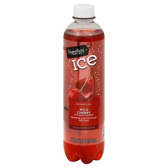 Signature SELECT Water Sparkling Ice Wild Cherry - 17 Fl. Oz.