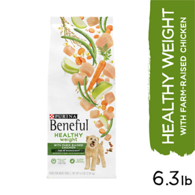 Purina Beneful Dog Food Dry Healthy Weight With Real Chicken Bag - 6.3 Lb