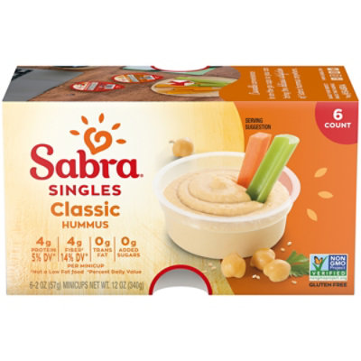 Sabra Classic Hummus Singls - 6 Count - 2 Oz. - Image 2