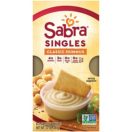 Sabra Classic Hummus Singls - 6 Count - 2 Oz. - Image 2