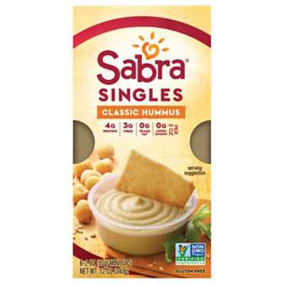 Sabra Classic Hummus Singls - 6 Count - 2 Oz.