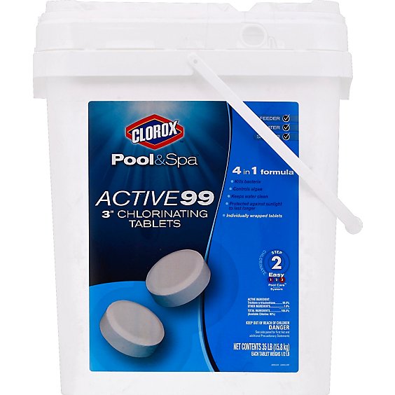 Clorox Pool&Spa Active99 Chlorinating Tablets - 35 Lb