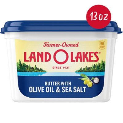 Land O Lakes Butter with Olive Oil and Sea Salt Spreadable Tub - 13 Oz - Image 1