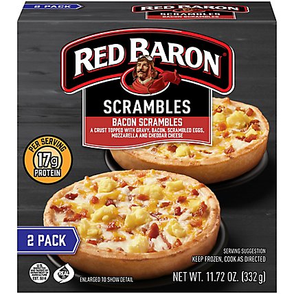 Red Baron Pizza Deep Dish Singles Breakfast Bacon Scramble 2 count - 11.72 Oz - Image 3