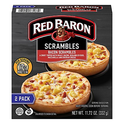 Red Baron Pizza Deep Dish Singles Breakfast Bacon Scramble 2 count - 11.72 Oz - Image 1