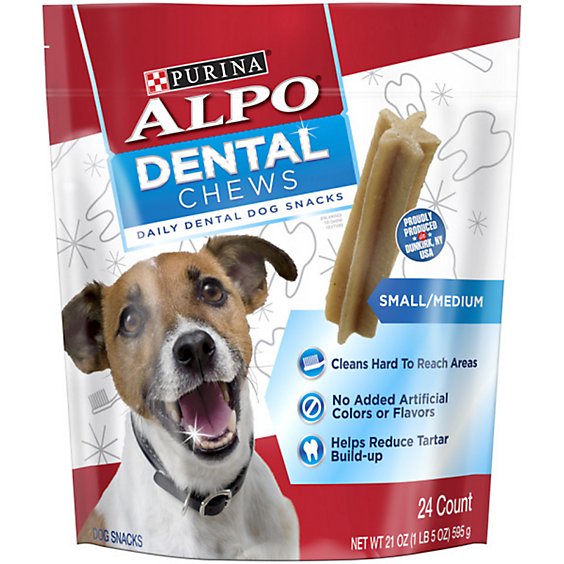 Alpo Dental Chews Dog Treats 24 Count - 21 Oz