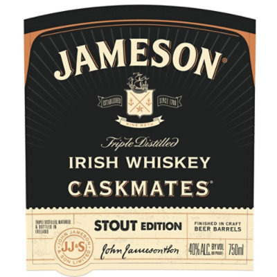 Jameson Whiskey Irish Caskmates Stout Triple Distilled Edition 80 Proof - 750 Ml - Image 2