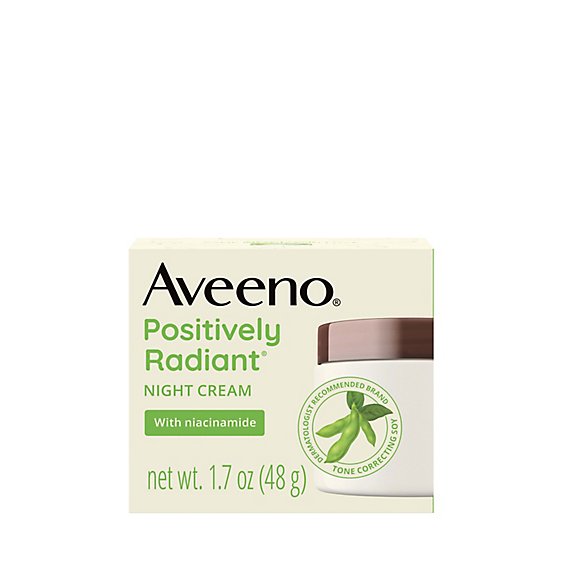 Aveeno Active Naturals Positively Radiant Night Cream Intensive with Vitamin B3 - 1.7 Oz