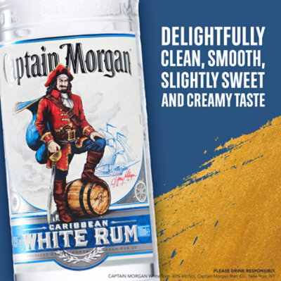 Captain Morgan White Rum Glass Bottle - 1.75 Liter - Image 4