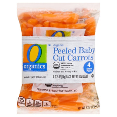 O Organics Snack Pack Carrots - 9 Oz