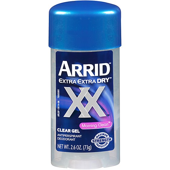 Arrid XX Extra Extra Dry Morning Clean Clear Gel Antiperspirant Deodorant - 2.6 Oz