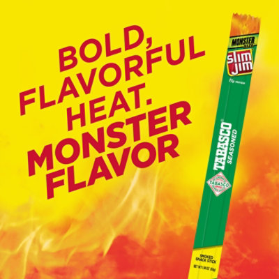 Slim Jim Smoked Snack Sticks Monster Size Savage Tabaso Spiced - 1.94 Oz - Image 3