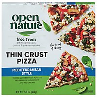 Open Nature Pizza Thin Crust Mediterranean Frozen - 15.3 Oz - Image 2