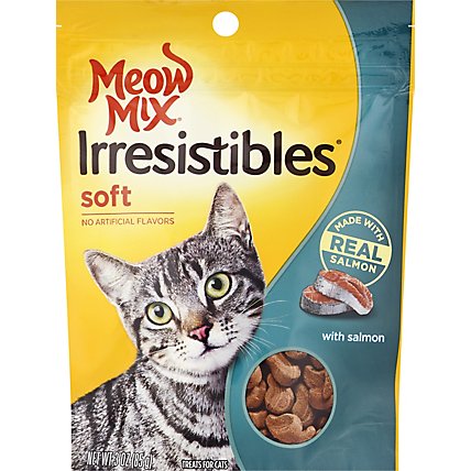 Meow Mix Irresistibles Cat Treats Soft With Salmon Tray - 3 Oz - Image 2