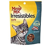 Meow Mix Irresistibles Cat Treats Soft With Salmon Tray - 3 Oz