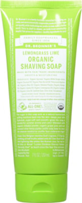 Dr. Bronners Shaving Soap Organic Lemongrass Lime - 7 Fl. Oz. - Image 2