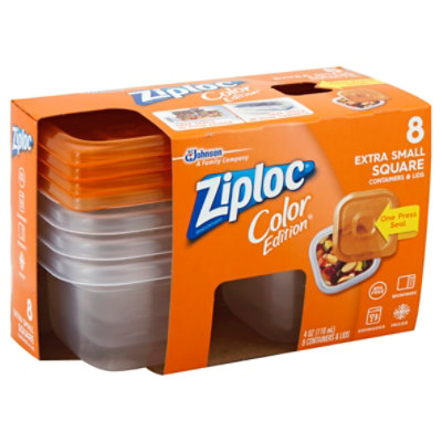 Ziploc Containers & Lids Color Edition Extra Small 4 Ounce Set