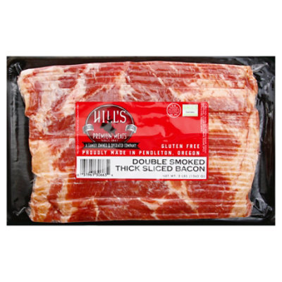 Hills Double Smoked Thick Sliced Bacon - 3 Lb