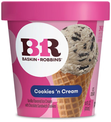 Baskin Robbins Ice Cream Cookies N Cream - 14 Fl. Oz.