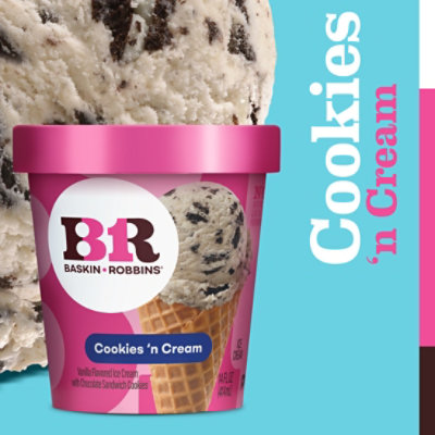 Baskin Robbins Ice Cream Cookies N Cream - 14 Fl. Oz. - Image 6