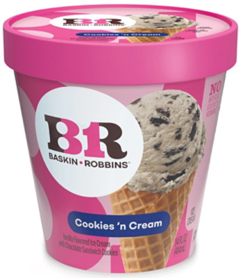 Baskin Robbins Ice Cream Cookies N Cream - 14 Fl. Oz. - Image 2