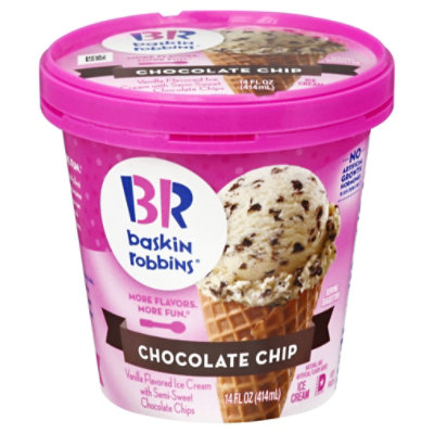 Baskin Robbins Ice Cream Chocolate Chip 14 Fl Oz Safeway
