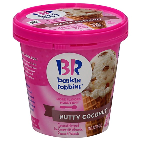 Baskin Robbins Nutty Coconut Ice Cream - 14 Fl. Oz.