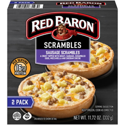 Red Baron Pizza Deep Dish Singles Pizzas Breakfast Sausage Scramble 2 count - 11.72 Oz - Image 3