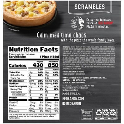 Red Baron Pizza Deep Dish Singles Pizzas Breakfast Sausage Scramble 2 count - 11.72 Oz - Image 6