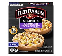 Red Baron Pizza Deep Dish Singles Pizzas Breakfast Sausage Scramble 2 count - 11.72 Oz