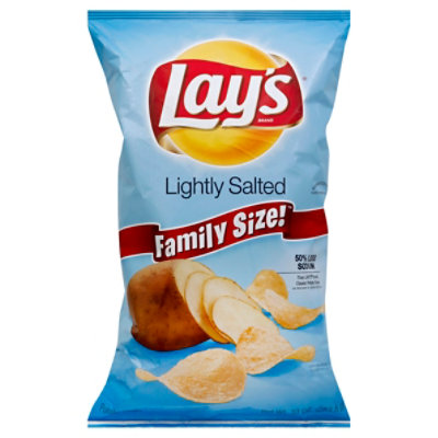 Lays Potato Chips Lightly Salted Family Size! - 10 Oz - Image 1