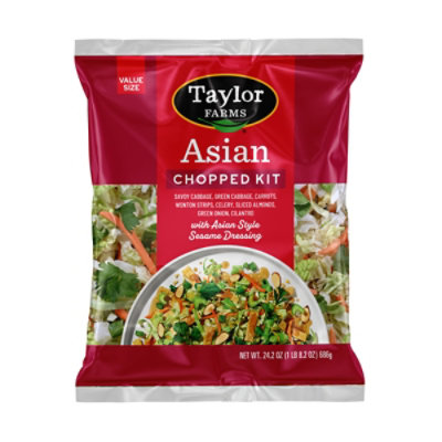 Taylor Farms Asain Family Size Chopped Salad Kit Bag - 24.2 Oz