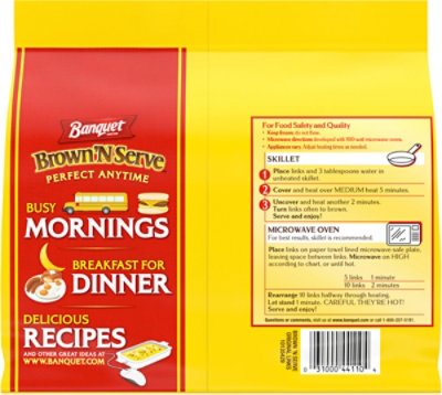 Banquet Brown N Serve Fully Cooked Original Sausage Links - 50-32 Oz - Image 6
