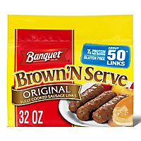 Banquet Brown N Serve Sausage Links Fully Cooked Original Value Pack 50 Count - 32 Oz - Image 2