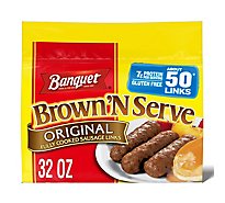 Banquet Brown N Serve Sausage Links Fully Cooked Original Value Pack 50 Count - 32 Oz