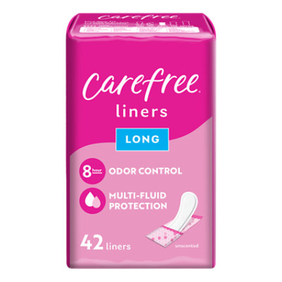 Carefree Acti Freshh Unscented Long To Go Panty Liners - 42 Count -  Albertsons