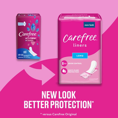 Carefree Acti Freshh Unscented Long To Go Panty Liners - 42 Count - Image 2