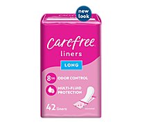 Carefree Acti Fresh Body Shaped Long Unscented Pantiliners - 42 Count